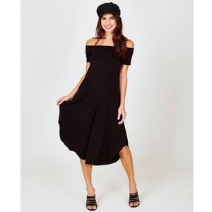 A-LINE // Off-Shoulder Waistless Jumpsuit